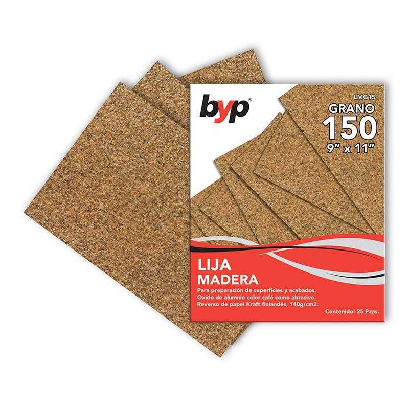 LIJA DE MADERA GRANO 150 BYP