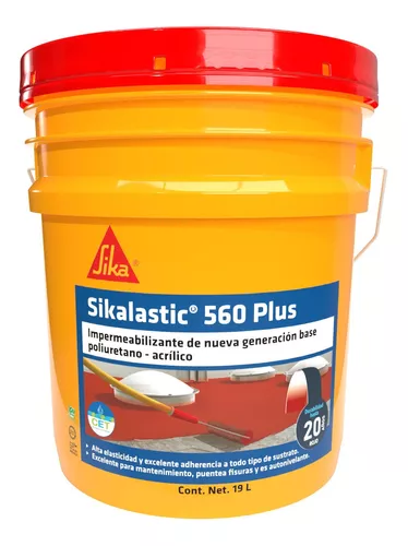 Sikalastic 560 Plus Rojo Cubeta  (19 L)