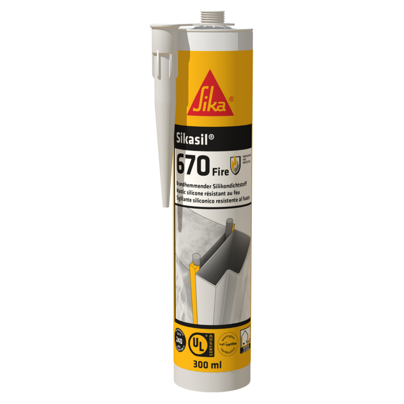 [508899] Sikasil 670 Fire blanco Cartucho (300 ml)