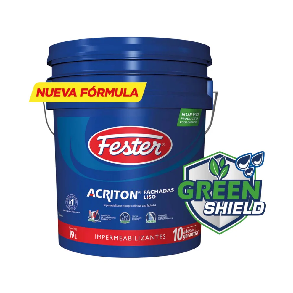 Fester Acriton Green Shield Fachadas Liso Blanco