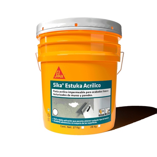 [408375] Sika Estuka Acrilico M Blanco Cubeta (28 Kg)